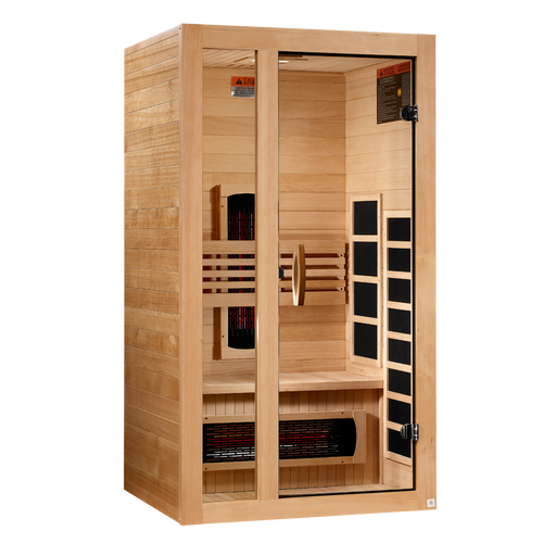 Dynamic Gracia 1-2 Person Full Spectrum Near Zero EMF Infrared Sauna - Canadian Hemlock