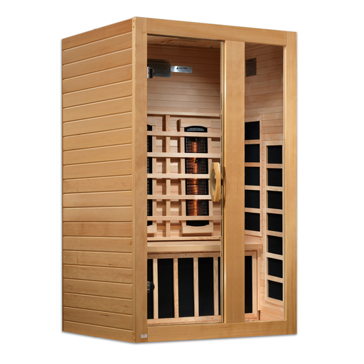 Dynamic Serena 2 Person Full Spectrum Near Zero EMF Infrared Sauna - Canadian Hemlock