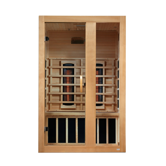 Dynamic Serena 2 Person Full Spectrum Near Zero EMF Infrared Sauna - Canadian Hemlock - view 3