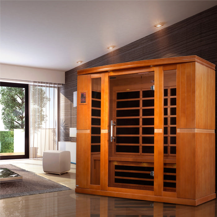Dynamic Bergamo Elite 4 Person Ultra Low EMF FAR Infrared Sauna - Canadian Hemlock - view 4