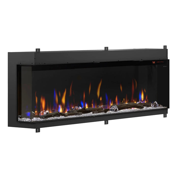 Dimplex Ignite Bold 74" Linear Electric Fireplace - angled view from the left
