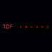 Dimplex Ignite Evolve Linear Electric Fireplace - control panel close-up with the display reading 70°F