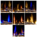 Dimplex Ignite Evolve linear electric fireplace, seven flame color options