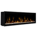 Dimplex Ignite Evolve 74" Linear Electric Fireplace - angled view from the left with acrylic ice media