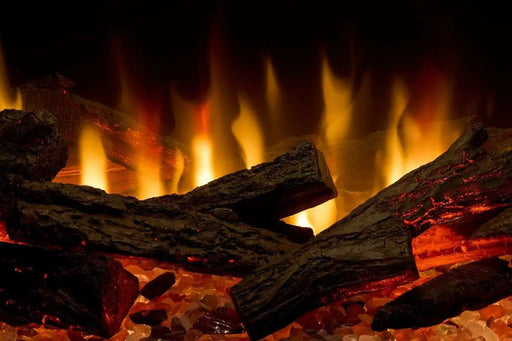 Dimplex Ignite Quest 30" Electric Fireplace QST30 - close-up of logs and flames