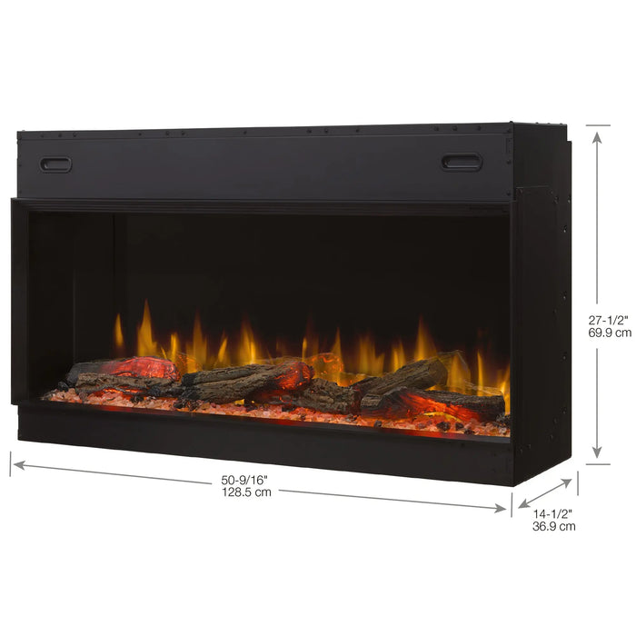 Dimplex Ignite Ultra 50" Built-in Linear Electric Fireplace - dimensions drawing with width, height and depth