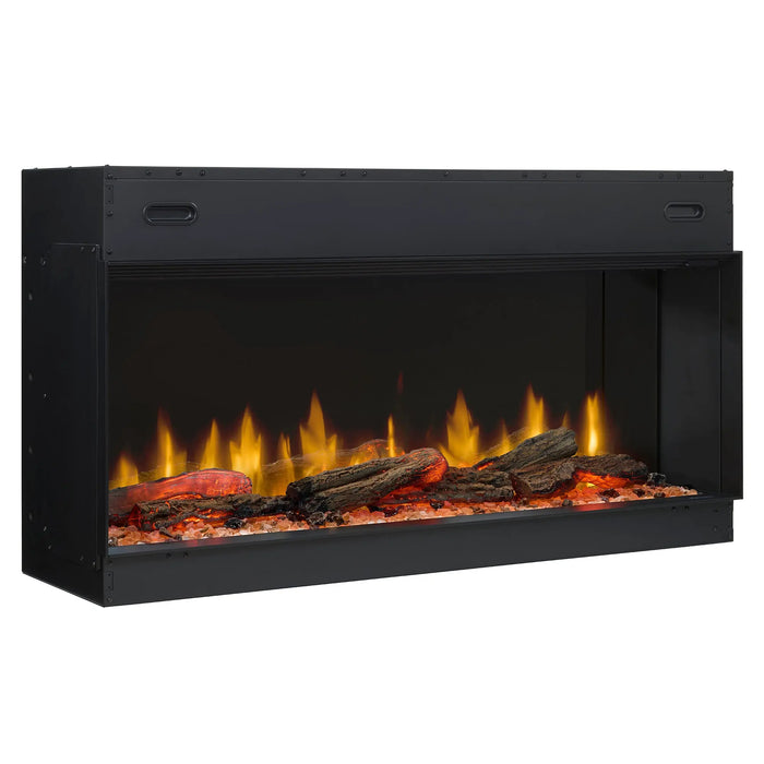 Dimplex Ignite Ultra 50" Built-in Linear Electric Fireplace - angled view from the left