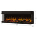Dimplex Ignite Ultra 74" Built-in Linear Electric Fireplace - dimensions drawing with width, height and depth