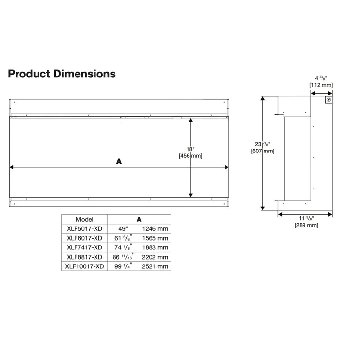 Dimplex IgniteXL Bold 88" Linear Electric Fireplace