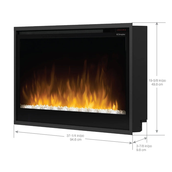 Dimplex Multi-Fire 36" Slim Linear Electric Fireplace - dimensions drawing with width, height and depth