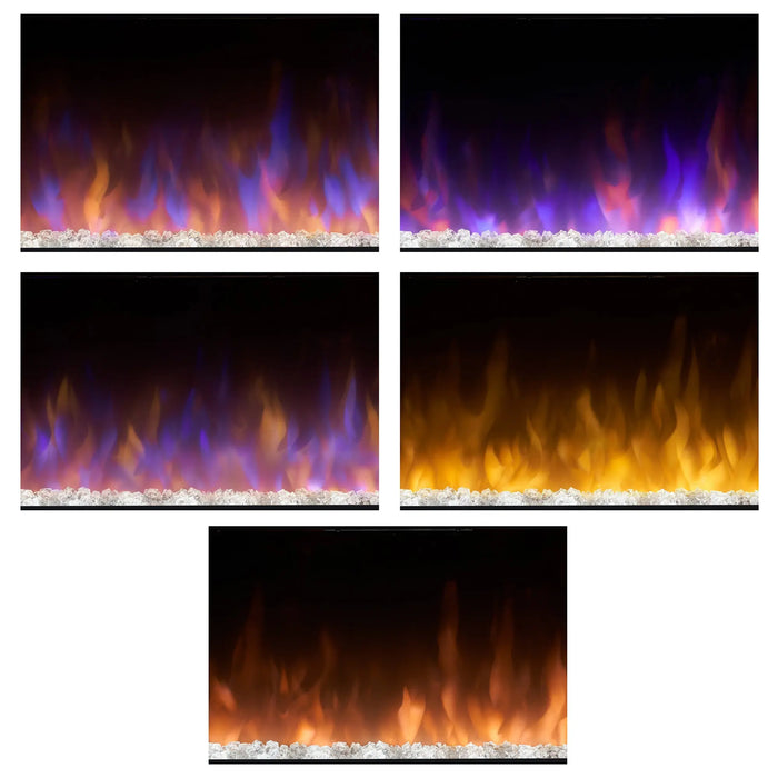 Dimplex Multi-Fire Slim Linear Electric Fireplace - five flame color themes