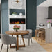 Dimplex Opti-Myst 46" Linear Electric Fireplace - installed in a wall niche beside a dining table and kitchen
