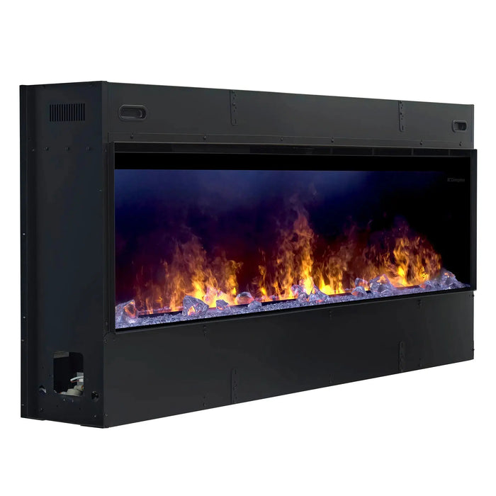 Dimplex Opti-Myst 66" Linear Electric Fireplace - angled view from the left