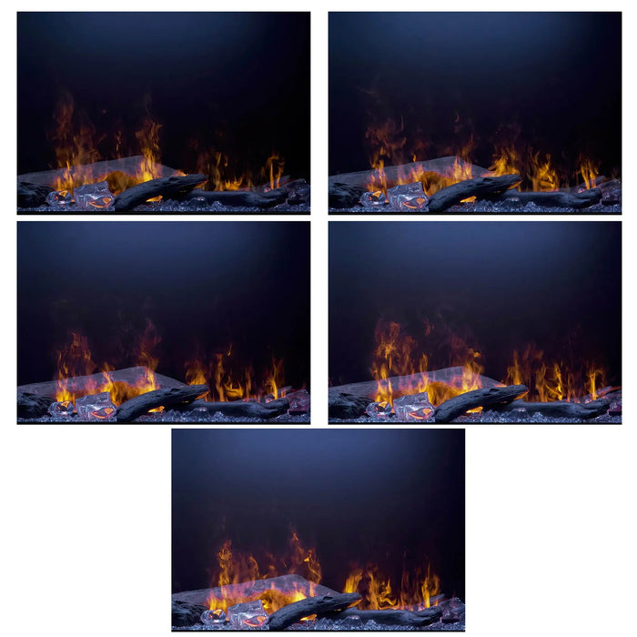 Dimplex Opti-Myst Linear Electric Fireplace - five flame brightness levels