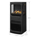 Dimplex Optimyst Mapleton Electric Stove MPT-LS-AM - angled view with dimensions