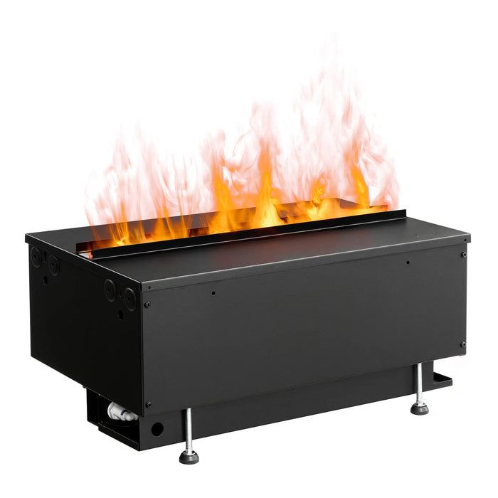 Dimplex Optimyst RGB Cassette 20" CDFI500-PRO-RGB - angled view from the left with natural flame