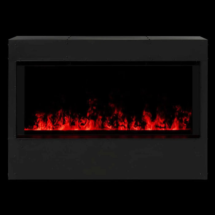 Dimplex Optimyst RGB Pro Box 40" Vapor Fireplace - front view with red flames