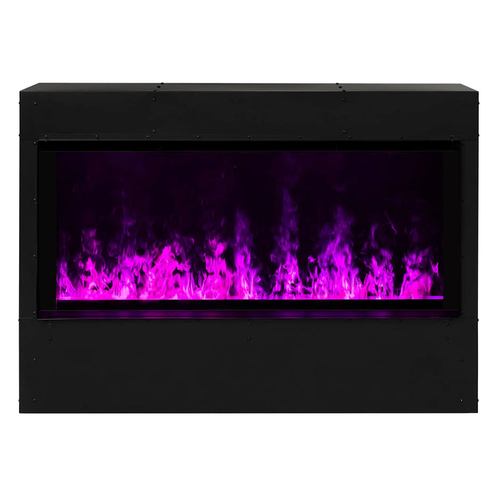 Dimplex Optimyst RGB Pro Box 40" Vapor Fireplace - front view with violet flame