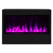 Dimplex Optimyst RGB Pro Box 40" Vapor Fireplace - front view with violet flame