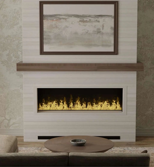 Dimplex Optimyst RGB Pro Box 60" Vapor Fireplace - installed below a wood mantel