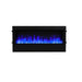 Dimplex Optimyst RGB Pro Box 60" Vapor Fireplace - front view with blue flames