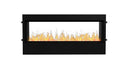 Dimplex Optimyst RGB Pro Box 60" Vapor Fireplace - see-through front view with yellow flames