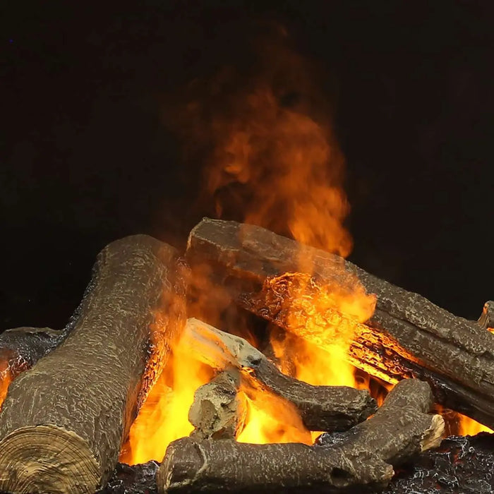 Dimplex Optimyst e-MatriX 37" Electric Firebox, Right-Facing FEF3226L2R - close-up of logs and flames