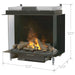 Dimplex Optimyst e-MatriX 39" Electric Firebox, Three-Sided Bay FEF3226L3 - angled view with dimensions