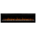 Dimplex Prism Linear Electric Fireplace - front view with orange flames (view 3)