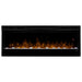 Dimplex Prism Linear Electric Fireplace - front view with orange flames (view 2)