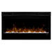 Dimplex Prism Linear Electric Fireplace - front view with orange flames