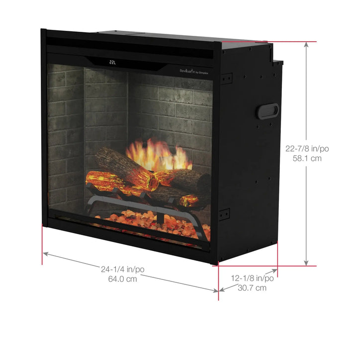 Dimplex Revillusion 24" Built-In Electric Firebox, Black - REV24-BL Dimplex Dreamwood Living