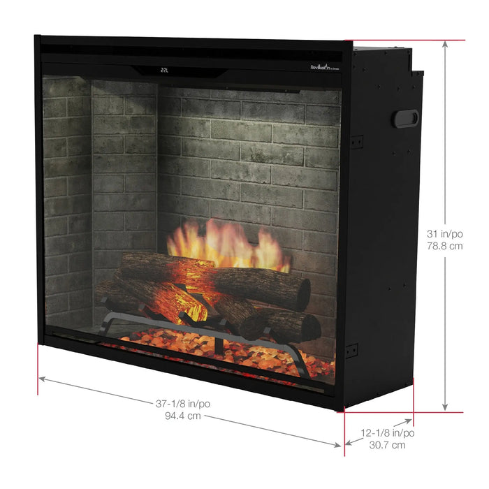 Dimplex Revillusion 36" Portrait Built-In Electric Firebox, Neutral Brick - REV36P-NB Dimplex Dreamwood Living