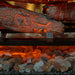 Dimplex Revillusion Built-In Electric Firebox - close-up of the logs and glowing ember bed