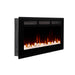 Dimplex Sierra Linear Electric Fireplace - angled view from the left with large crystal media