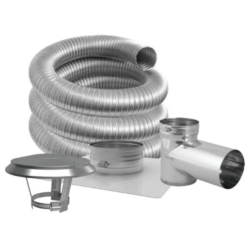 DuraVent 15' Flex Pipe DuraFlex Pro Stainless Steel Tee Kit Length DuraVent Dreamwood Living