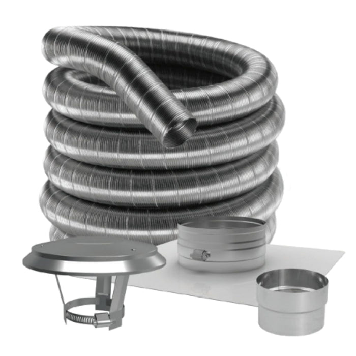 DuraVent 15' Flex Pipe Length DuraFlex 304 Stainless Steel Basic Kit DuraVent Dreamwood Living