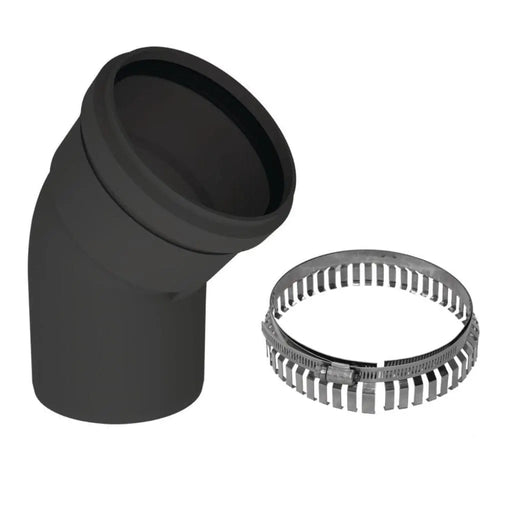 DuraVent 2"-4" Inner Diameter PolyPro Black UV-Resistant 45-Degree Elbow DuraVent Dreamwood Living