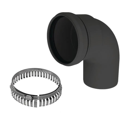 DuraVent 2"-6" Inner Diameter PolyPro Black UV-Resistant 90-Degree Elbow DuraVent Dreamwood Living