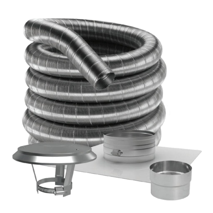 DuraVent 30' Flex Pipe Length DuraFlex 316 Stainless Steel Basic Kit DuraVent Dreamwood Living