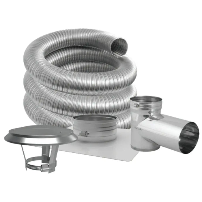 DuraVent 35' Flex Pipe DuraFlex Pro Stainless Steel Tee Kit Length DuraVent Dreamwood Living