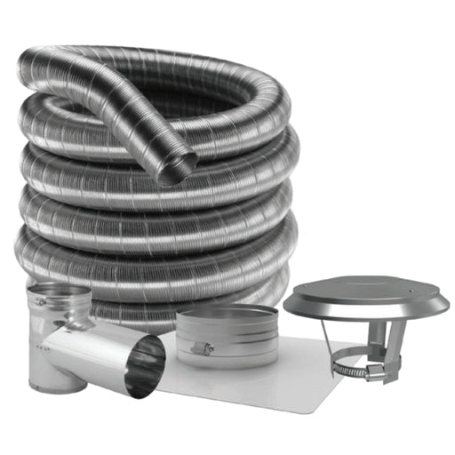 DuraVent 35' Flex Pipe Length DuraFlex 304 Stainless Steel Tee Kit DuraVent Dreamwood Living