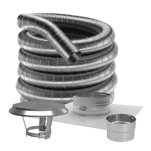 DuraVent 35' Flex Pipe Length DuraFlex 316 Stainless Steel Top Plate/Cap Kit DuraVent Dreamwood Living