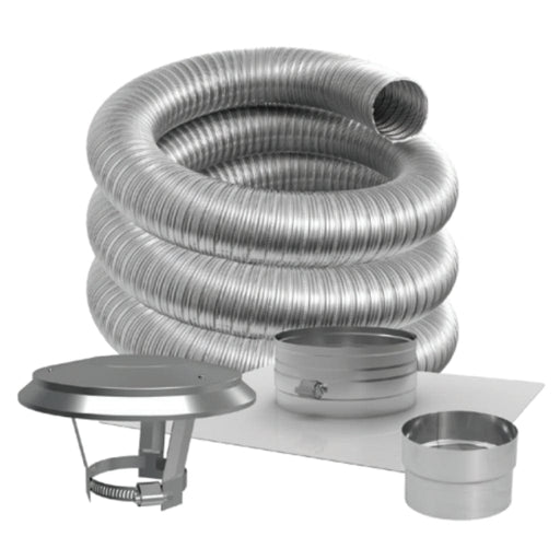 DuraVent 35' Flex Pipe Length DuraFlex Pro Stainless Steel Basic Kit DuraVent Dreamwood Living
