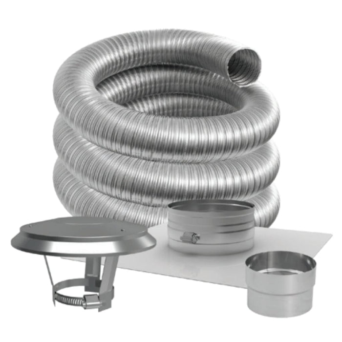 DuraVent 35' Flex Pipe Length DuraFlex Pro Top Plate/Cap Kit DuraVent Dreamwood Living