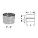 DuraVent 3"-12" Inner Diameter DuraFlex SS Connector DuraVent Dreamwood Living