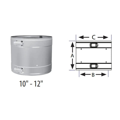 DuraVent 3"-12" Inner Diameter DuraFlex SS Connector DuraVent Dreamwood Living