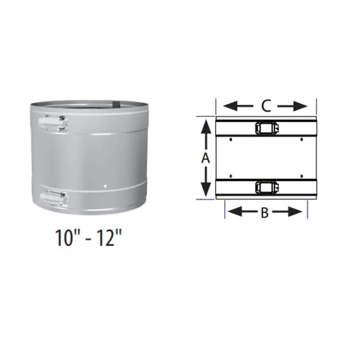 DuraVent 3"-12" Inner Diameter DuraFlex SS Connector DuraVent Dreamwood Living