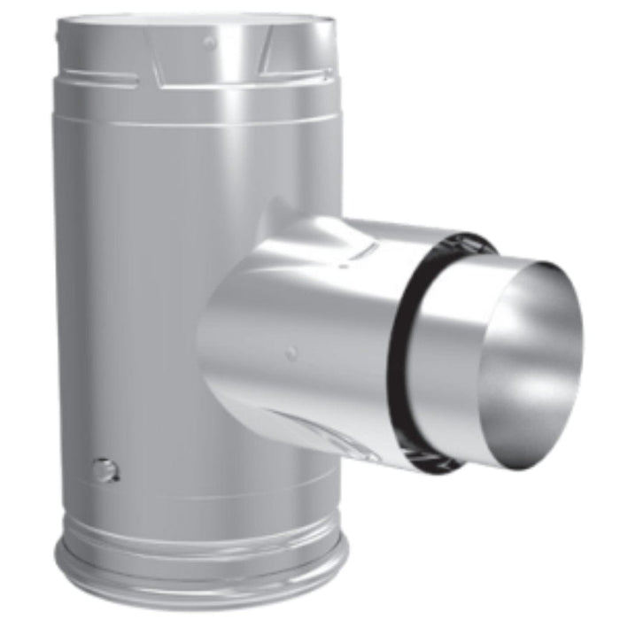DuraVent 3"-4" Inner Diameter PelletVent Pro Adapter Tee With Clean-Out Tee Cap DuraVent Dreamwood Living