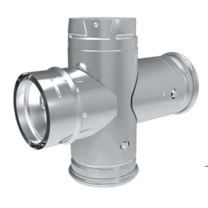 DuraVent 3"-4" Inner Diameter PelletVent Pro Double Tee With Clean-Out Tee Cap DuraVent Dreamwood Living